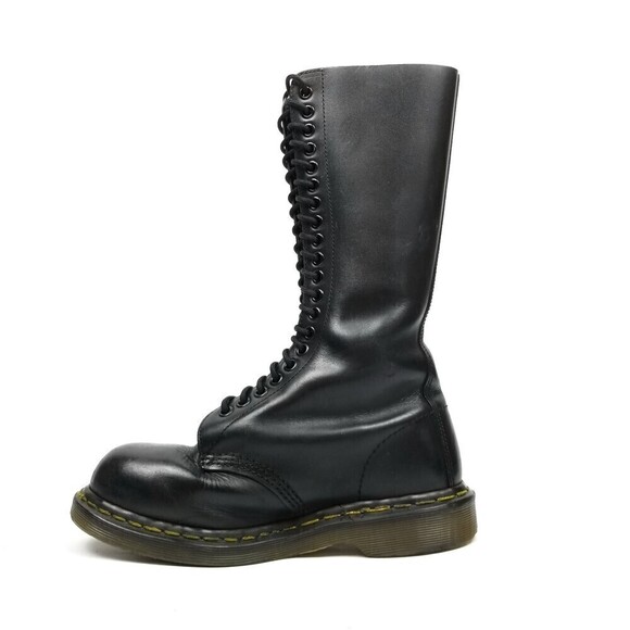 RARE Dr. Martens 1942 20-Eye Steel Toe Smooth Leather Knee High Boots 7 Grunge‎ - Picture 4 of 8